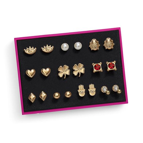 Set de aretes x10 Golden Dots